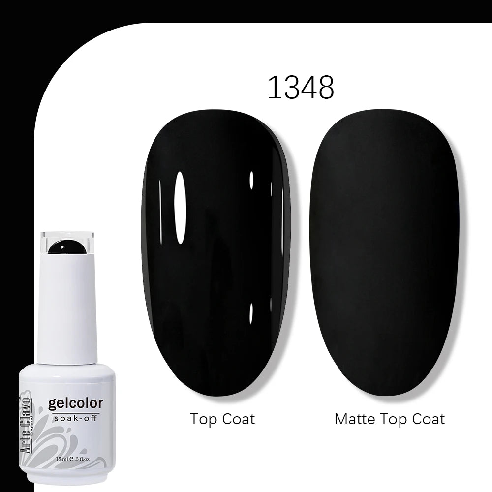 Arte Clavo Gel Nail Polish 400 Colors15ml Semi Permanent Gel Varnish Base Top Coat Nail Art Manicure Soak Off LED UV Salon Gel
