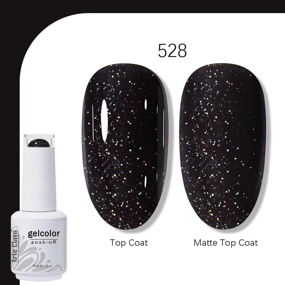 Arte Clavo Gel Nail Polish 400 Colors15ml Semi Permanent Gel Varnish Base Top Coat Nail Art Manicure Soak Off LED UV Salon Gel