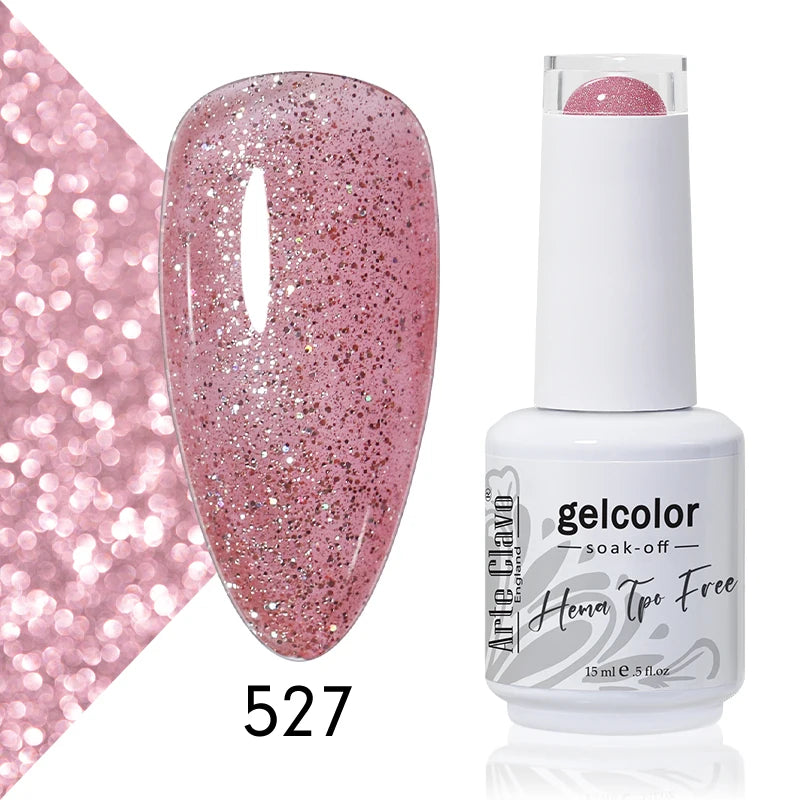 Arte Clavo 15ml HEMA FREE TPO FREE Gel Nail Polish Nail Supply Wholesale Soak Off UV LED Gel Lacquer Nail Art Glitter Polish