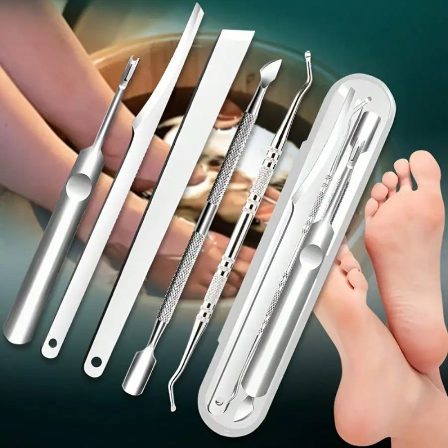 Ingrown Toenail Treatment Stainless Steel Podiatry Tools,Multifunctional Pedicure Set for Dead Skin Trimming, Precision Clippers
