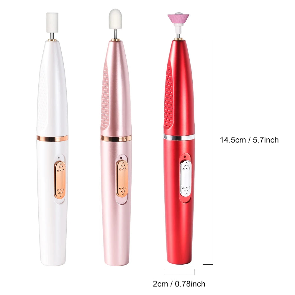 Professional Electric Nail Drill Polishing Machine Kit Rechargeable Portable Nails Drill File Set for Manicure Sanding Tools