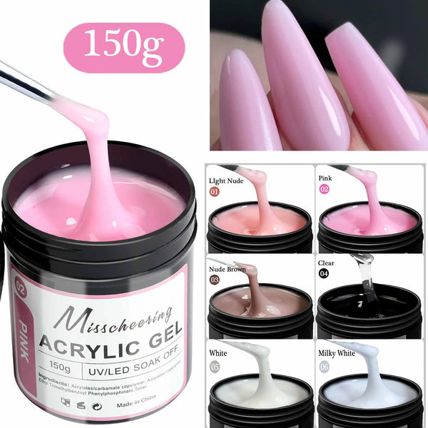 1Jar 100/150g Poly Nail Gel UV LED Cured Builder Nail Gel Acrylic Crystal Nail Extension Gel For Nails DIY At Home Salon