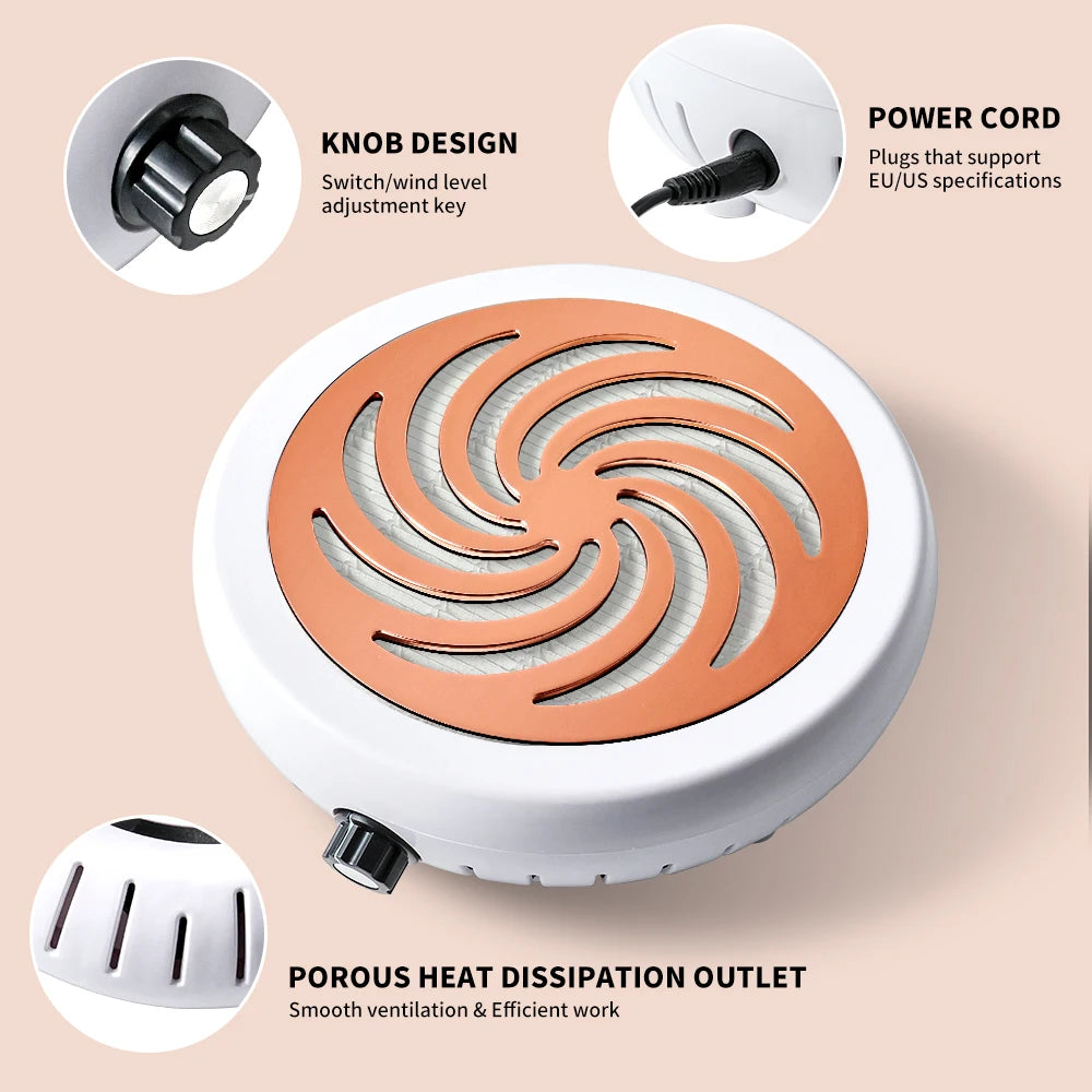 Powerful 4500rpm Nail Vacuum Cleaner Professional Nail Polishing Vacuum Cleaner Removable Filter Vacuum Cleaner