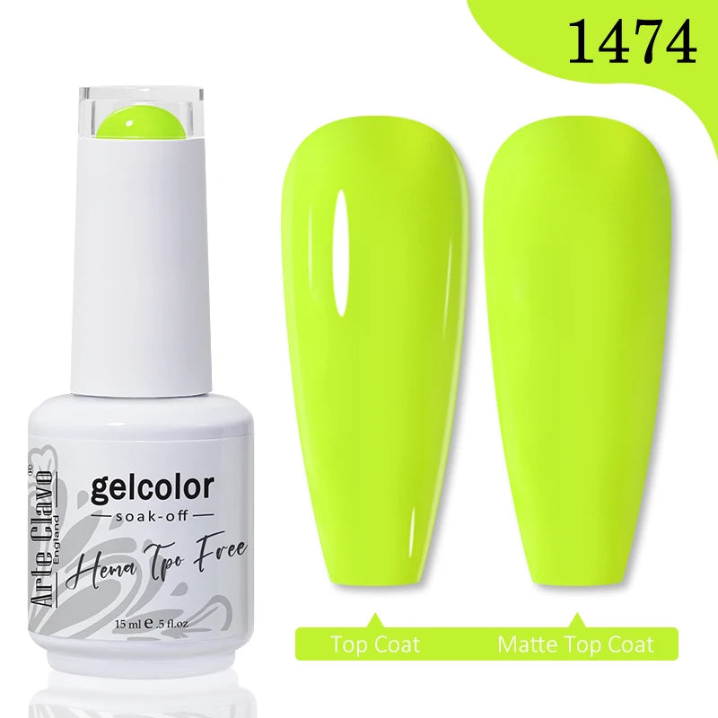 Arte Clavo Hema Free TPO Free Nail Gel Polish Nail Supplies Vernis Semi Permanent Nail Art Manicure Soak Off UV Gel Nail Varnish