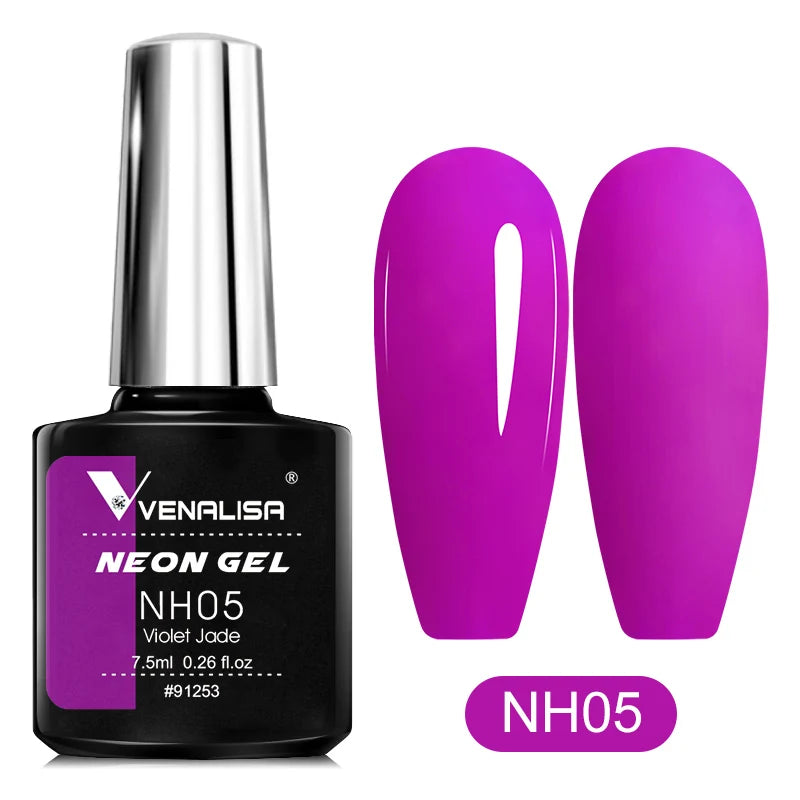 Venalisa Soak Off Gel Polish New Series Full Coverage Color 7.5ml Nail UV Gel Nail Gel Lacquer Varnish for CANNI Gel Manicure