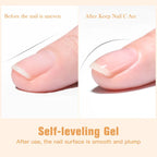 MEET ACROSS 7ml Self Leveling Gel Nail Polish Strong Base Gel Reinforced Gel Lacquer Semi Permanent UV Soak Off Nail Art Gel