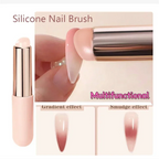 Nail Art Silicone Brush Reusable Mirror Powder Pigment Applying Manicure Tool Gradient Effect Nail Arts Silicone Applicator