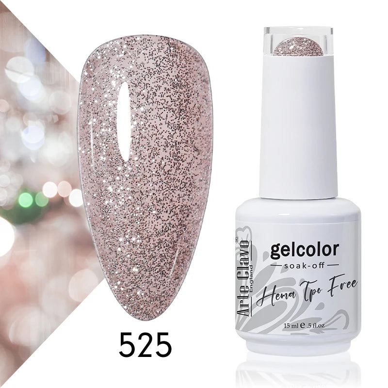Arte Clavo 15ml HEMA FREE TPO FREE Gel Nail Polish Nail Supply Wholesale Soak Off UV LED Gel Lacquer Nail Art Glitter Polish