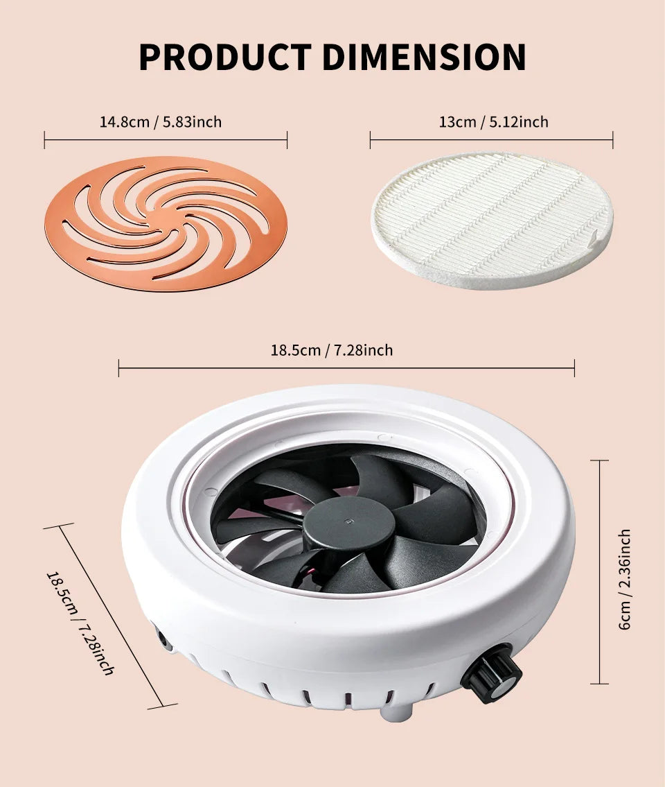 Powerful 4500rpm Nail Vacuum Cleaner Professional Nail Polishing Vacuum Cleaner Removable Filter Vacuum Cleaner