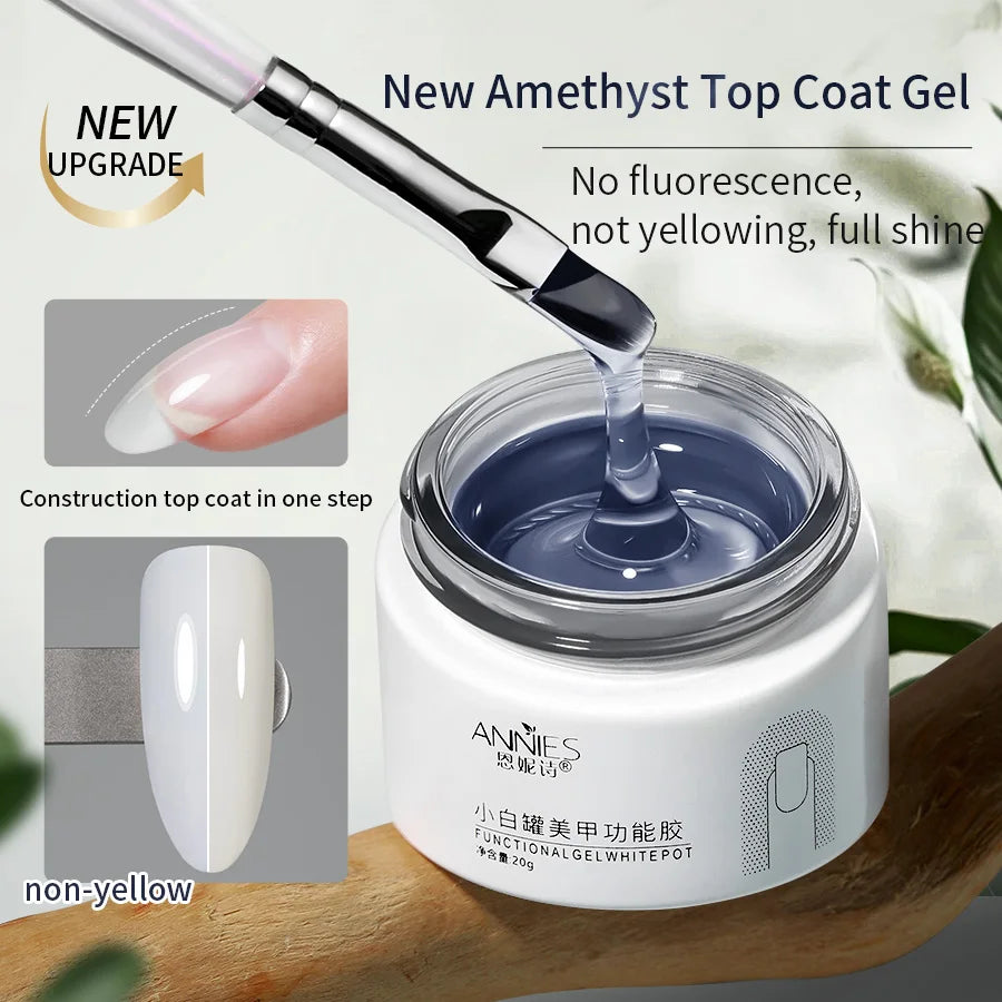 20g Diamond Top Coat For Gel Nail Polish Reinforce Long Lasting UV Soak Off Gel Varnish High Light Nail Art Construct  Gel