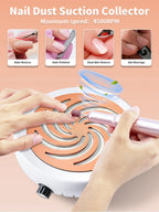 Powerful 4500rpm Nail Vacuum Cleaner Professional Nail Polishing Vacuum Cleaner Removable Filter Vacuum Cleaner