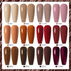 Arte Clavo 15ML Red Brown Color Gel Nail Polish Autumn Winter Nail Art Gel Nail Supplies Semi Permanent Soak Off UV Gel Varnish