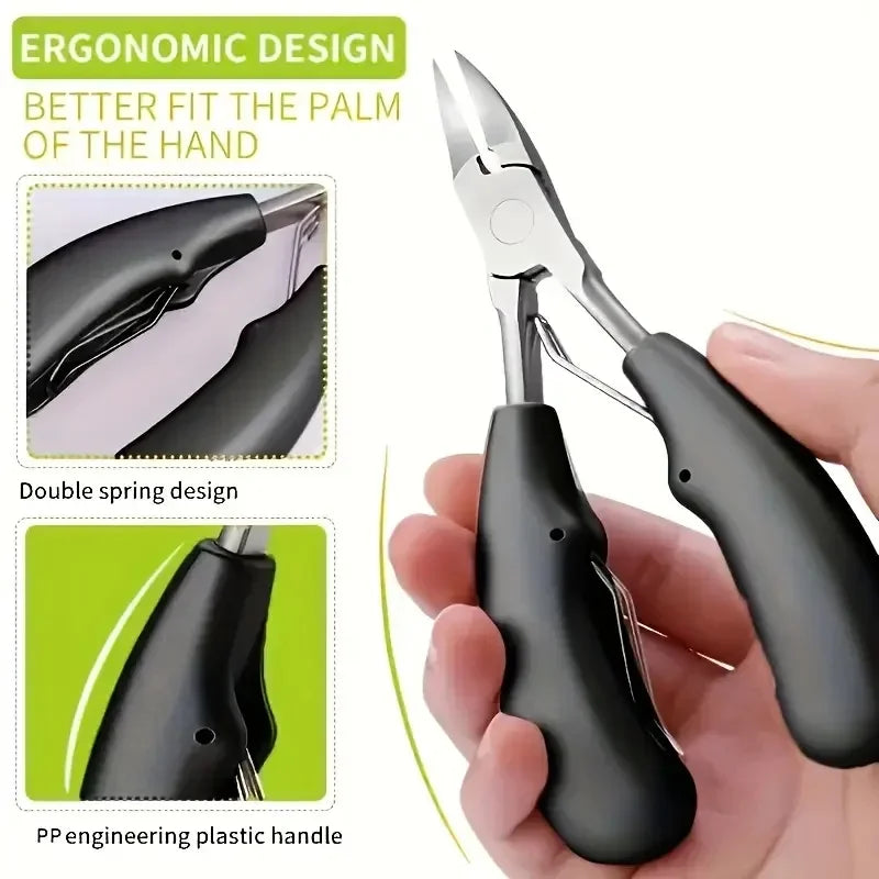 Nail Clippers Professional Hawkbill with Nail Pick Trimmer for Ingrown Toenails Paronychia Cutter for Unisex Home Foot Care Tool