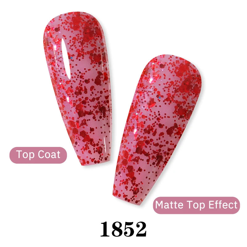 Arte Clavo Glitter Gel Nail 15ml Semi Permanent Soak Off UV Gel Varnish Nail Manicure Top Base Coat Gel Polish Art Decoration