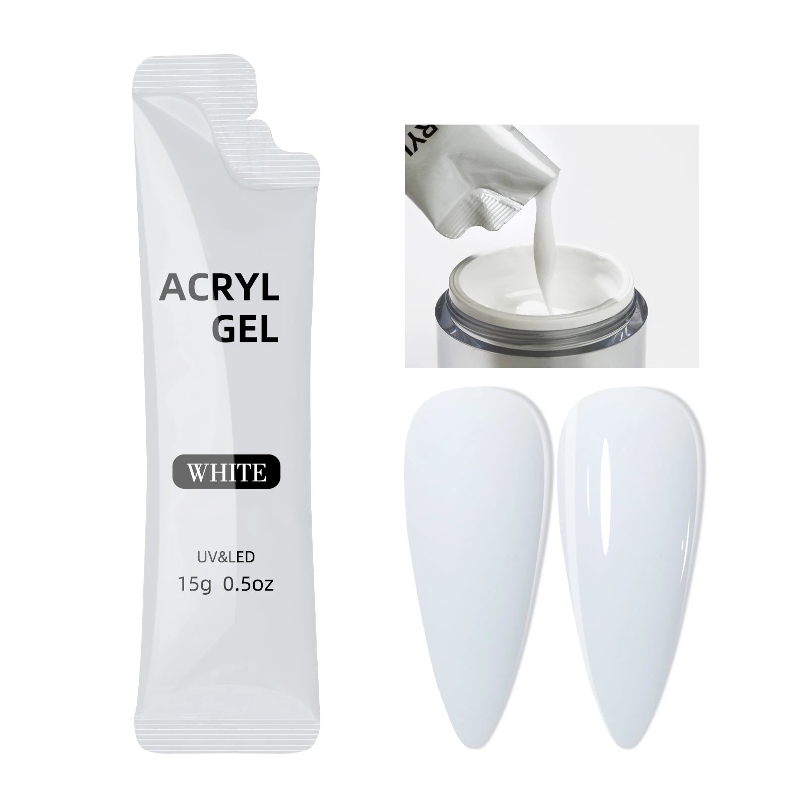 15/30g Quick Builder Nail Gel White Nude Pink Clear Nail Art Extension Gel Multifunctional Acrylic Gel Soak Off UV LED for Salon
