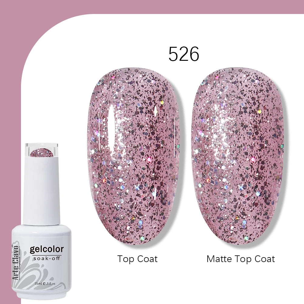 Arte Clavo Gel Nail Polish 400 Colors15ml Semi Permanent Gel Varnish Base Top Coat Nail Art Manicure Soak Off LED UV Salon Gel