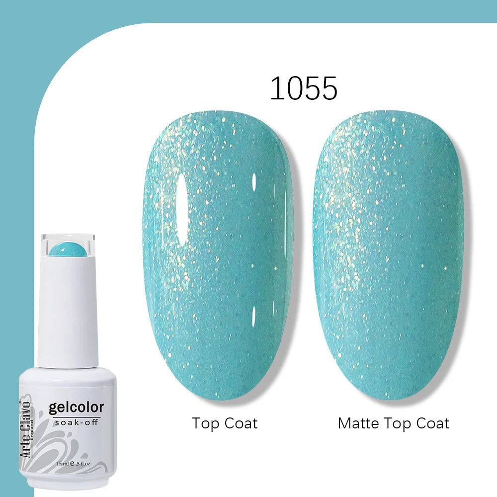 Arte Clavo Gel Nail Polish 400 Colors15ml Semi Permanent Gel Varnish Base Top Coat Nail Art Manicure Soak Off LED UV Salon Gel