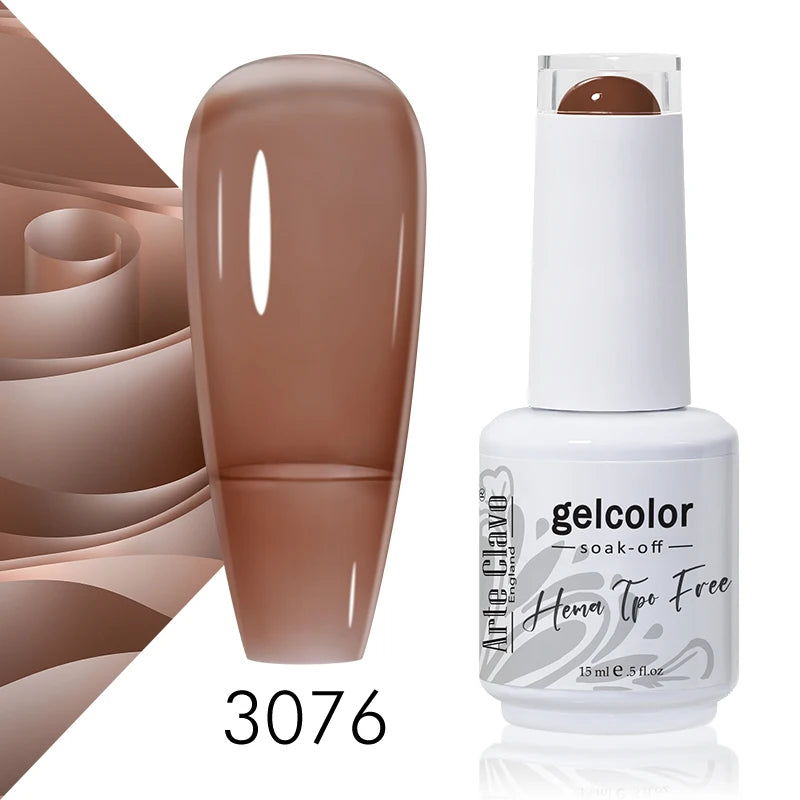 Arte Clavo 15ml HEMA FREE TPO FREE Gel Nail Polish Nail Supply Wholesale Soak Off UV LED Gel Lacquer Nail Art Glitter Polish