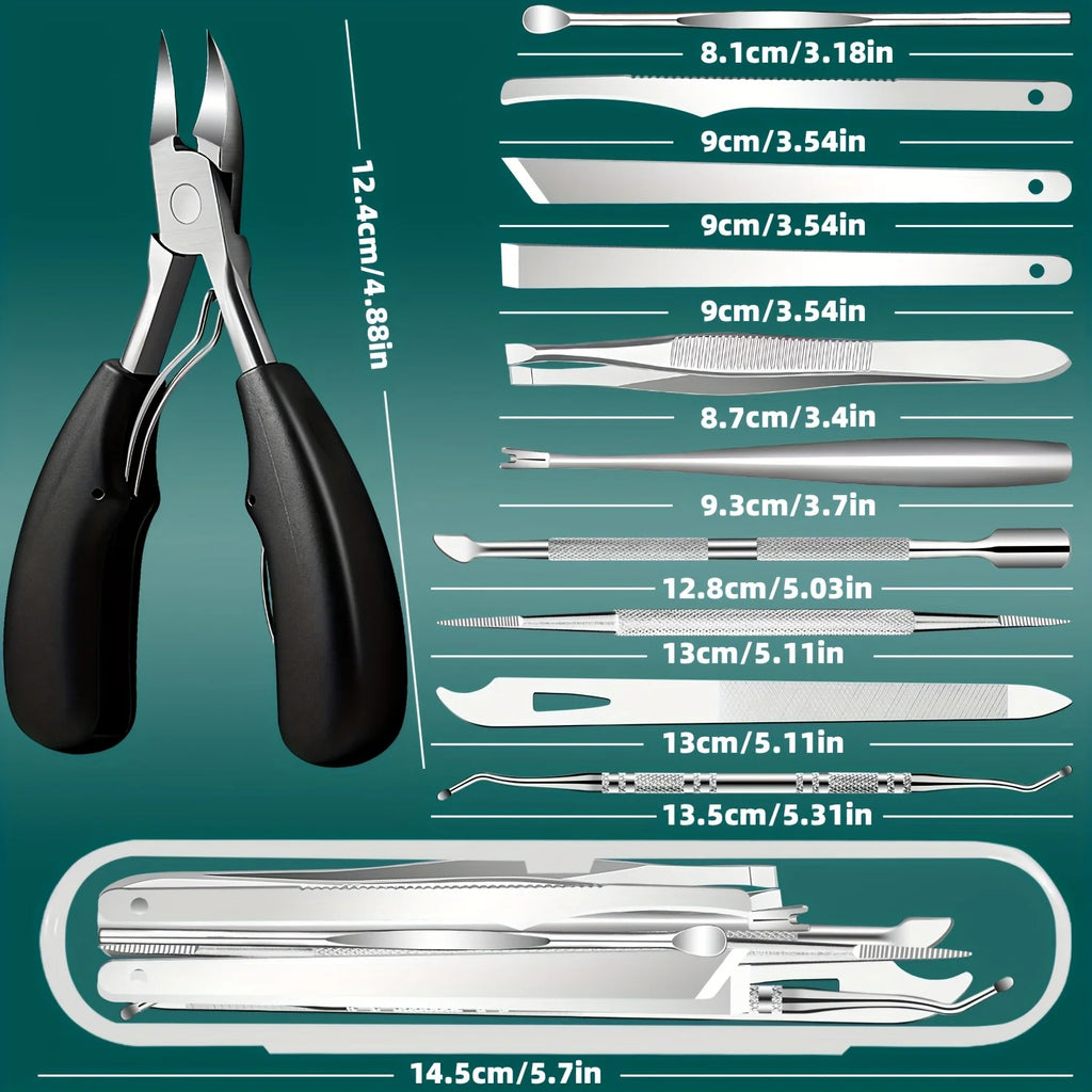 1/11/12pcs Stainless Steel Toenail Cuticle Removal Kit,Eagle beak nail clippers,Ideal for Men Women Suitable for Toenails