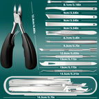 1/11/12pcs Stainless Steel Toenail Cuticle Removal Kit,Eagle beak nail clippers,Ideal for Men Women Suitable for Toenails