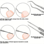 7 Pcs Ingrown Toenail File and Lifters Set, Stainless Steel Ingrown Toenail Removal Kit, Under Nail Cleaner Pedicure Tools