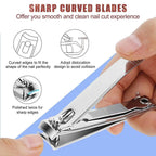 1pc/2pcs Nail Clipper Premium Sharp Sturdy Stainless Steel Fingernail And Toenail Clipper Cutters Perfect Nail Clippers
