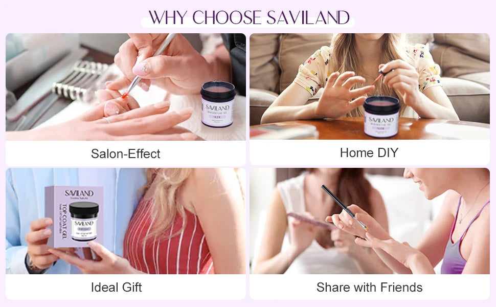 SAVILAND 100g Extension Nail Gel White Clear Nude Building UV LED Gel For Nails Finger Extension Nail Art Salon DIY Manicure Set