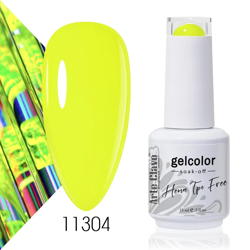 Arte Clavo 15ml HEMA FREE TPO FREE Gel Nail Polish Nail Supply Wholesale Soak Off UV LED Gel Lacquer Nail Art Glitter Polish