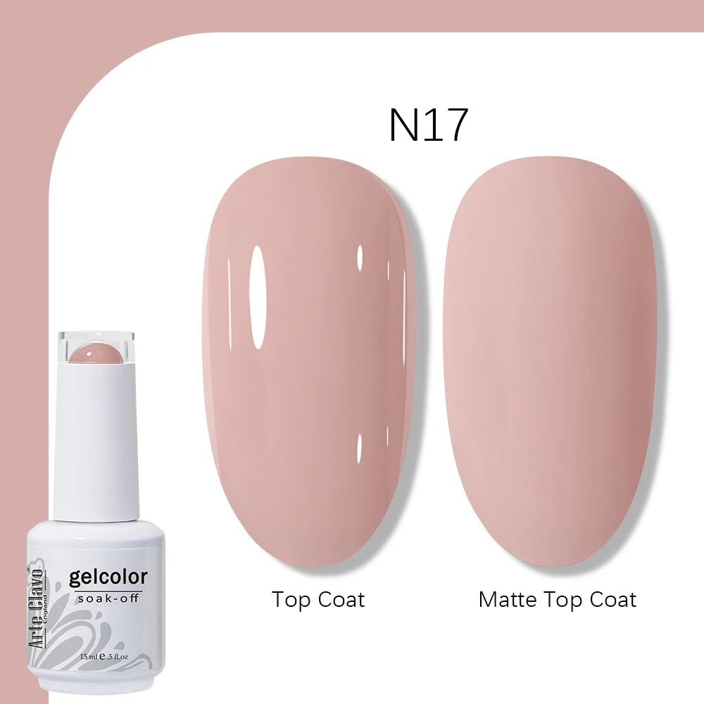 Arte Clavo Gel Nail Polish 400 Colors15ml Semi Permanent Gel Varnish Base Top Coat Nail Art Manicure Soak Off LED UV Salon Gel