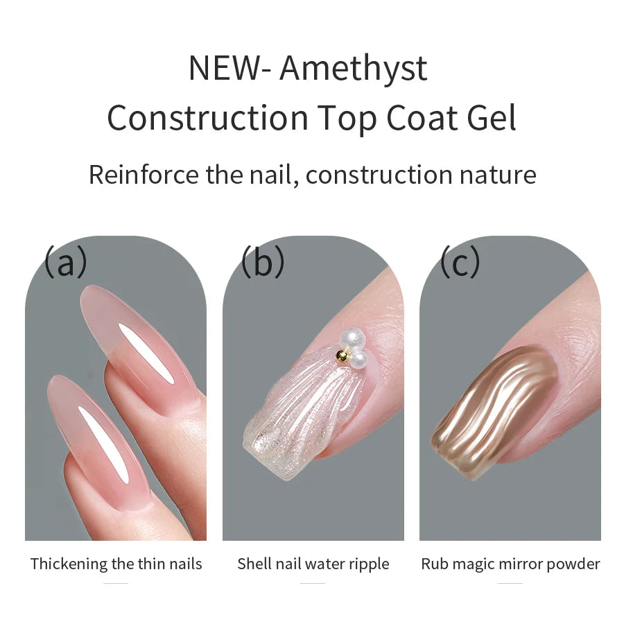 20g Diamond Top Coat For Gel Nail Polish Reinforce Long Lasting UV Soak Off Gel Varnish High Light Nail Art Construct  Gel