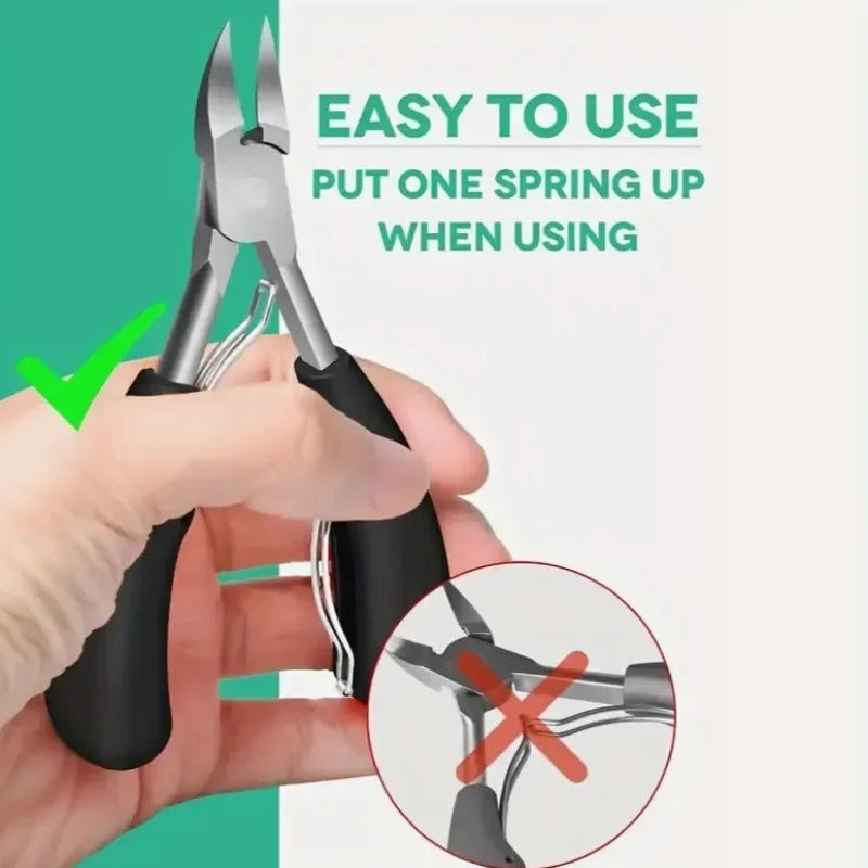 Nail Clippers Professional Hawkbill with Nail Pick Trimmer for Ingrown Toenails Paronychia Cutter for Unisex Home Foot Care Tool