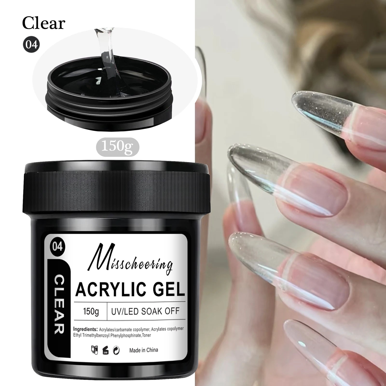 15/30g Quick Builder Nail Gel White Nude Pink Clear Nail Art Extension Gel Multifunctional Acrylic Gel Soak Off UV LED for Salon
