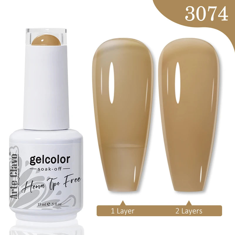 Arte Clavo Hema Free TPO Free Nail Gel Polish Nail Supplies Vernis Semi Permanent Nail Art Manicure Soak Off UV Gel Nail Varnish