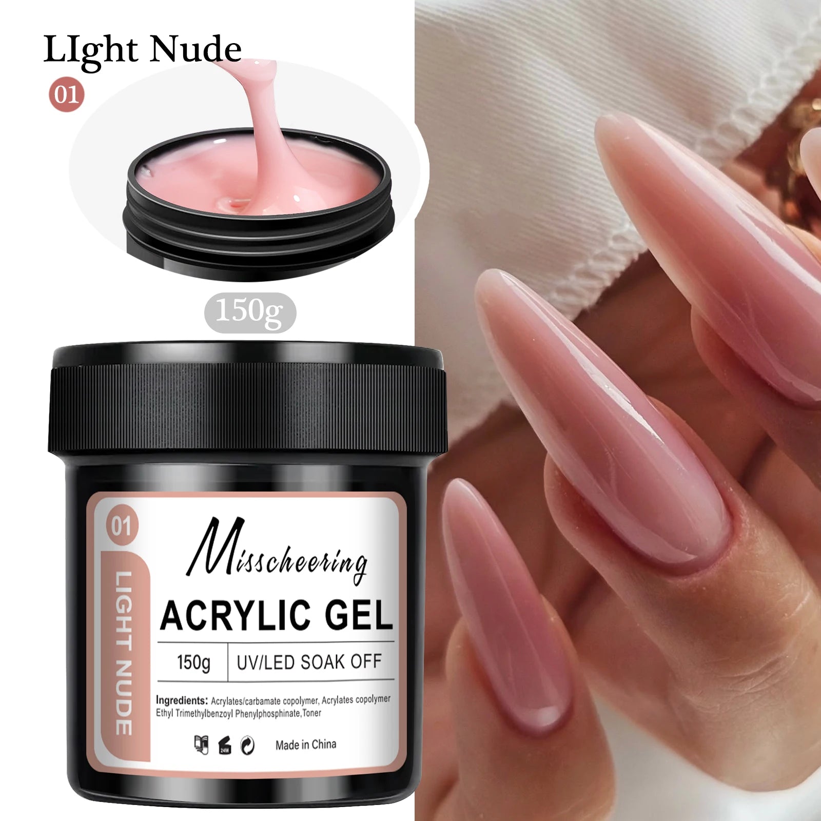 15/30g Quick Builder Nail Gel White Nude Pink Clear Nail Art Extension Gel Multifunctional Acrylic Gel Soak Off UV LED for Salon