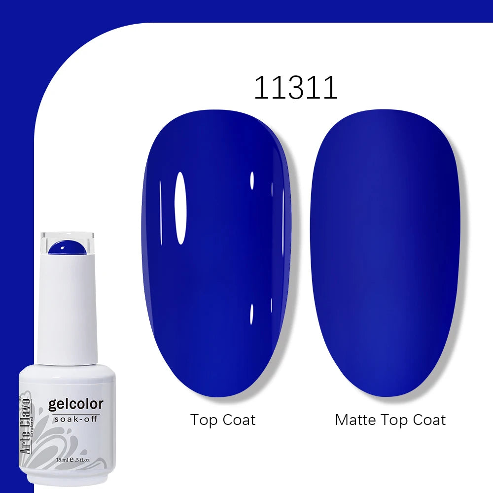 Arte Clavo Gel Nail Polish 400 Colors15ml Semi Permanent Gel Varnish Base Top Coat Nail Art Manicure Soak Off LED UV Salon Gel