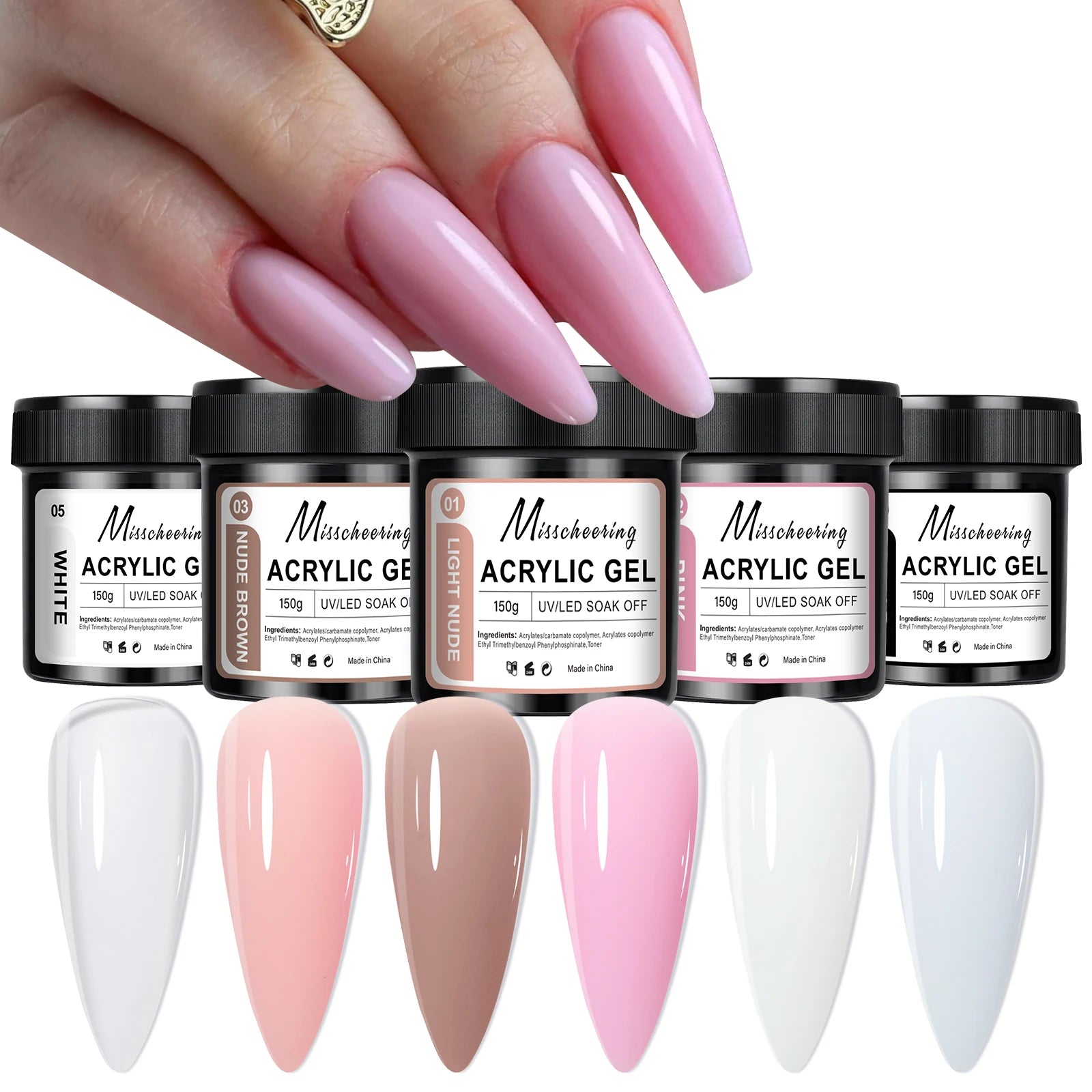 1Jar 100/150g Poly Nail Gel UV LED Cured Builder Nail Gel Acrylic Crystal Nail Extension Gel For Nails DIY At Home Salon