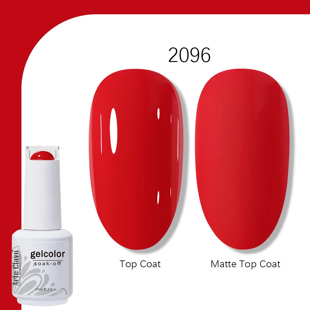Arte Clavo Gel Nail Polish 400 Colors15ml Semi Permanent Gel Varnish Base Top Coat Nail Art Manicure Soak Off LED UV Salon Gel