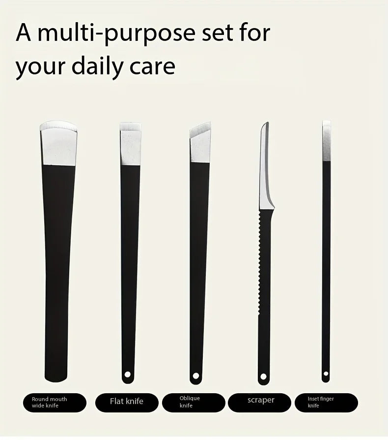 Professional Ingrown Toenail & Callus Remover Kit - 8PC Stainless Steel Pedicure Tools for Hard Skin Care, Nail Knife & Blade
