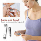 1pc/2pcs Nail Clipper Premium Sharp Sturdy Stainless Steel Fingernail And Toenail Clipper Cutters Perfect Nail Clippers