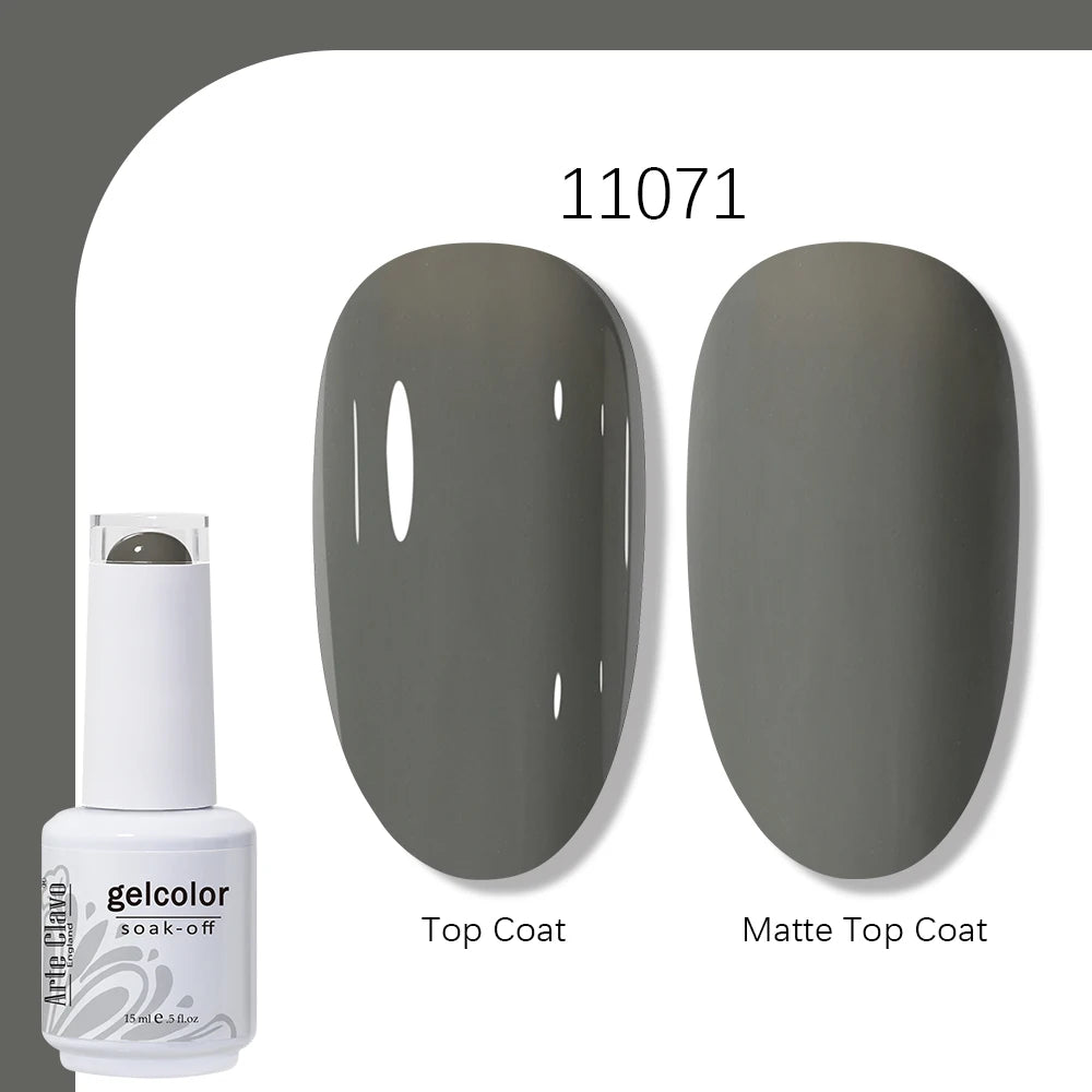 Arte Clavo Gel Nail Polish 400 Colors15ml Semi Permanent Gel Varnish Base Top Coat Nail Art Manicure Soak Off LED UV Salon Gel