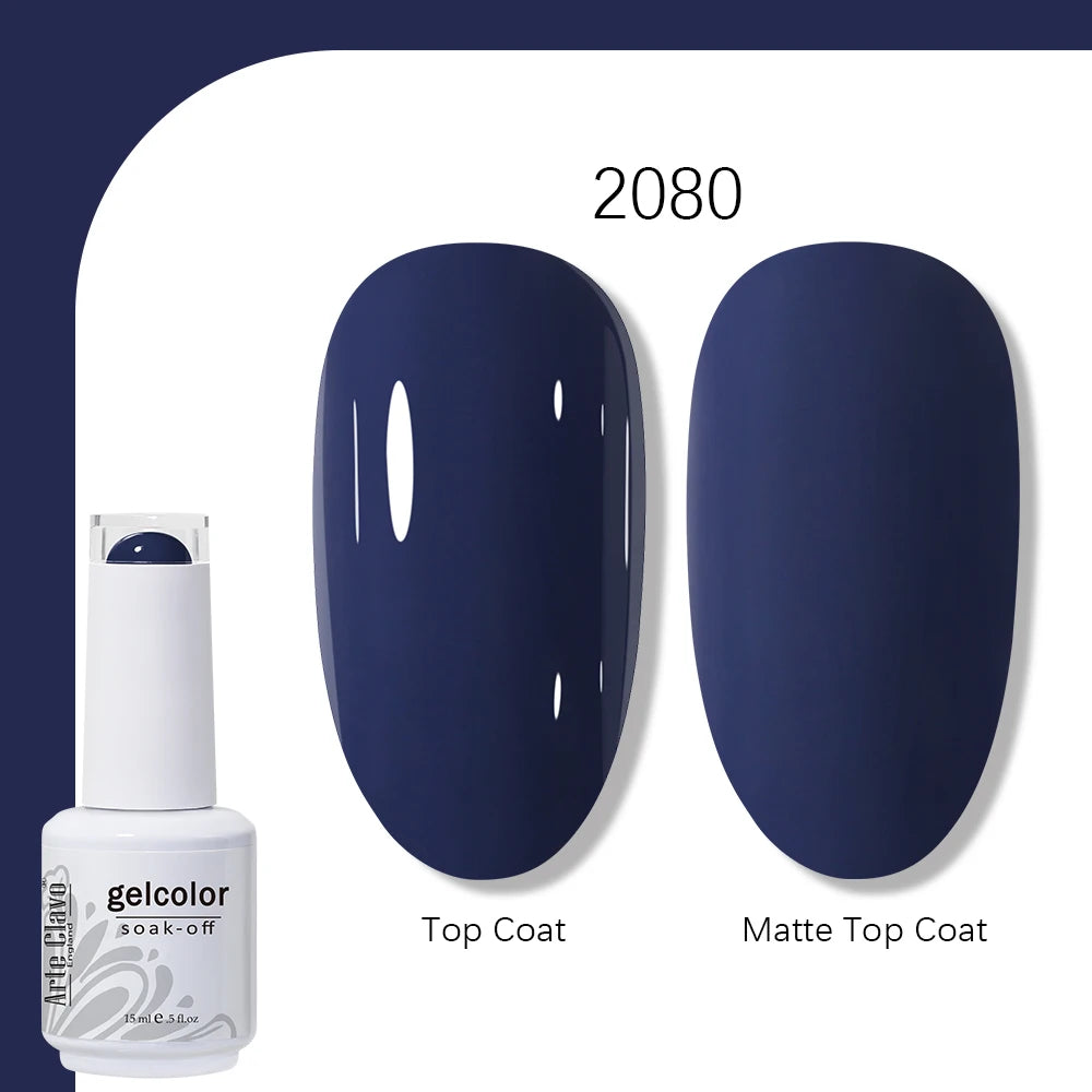 Arte Clavo Gel Nail Polish 400 Colors15ml Semi Permanent Gel Varnish Base Top Coat Nail Art Manicure Soak Off LED UV Salon Gel