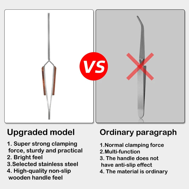 Nail Shaping Tweezers Curve Pinching Tool Gel Quick Building Extension Wooden Handle Tips Clips Nail Art Design Manicure Tools