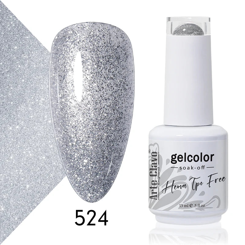 Arte Clavo 15ml HEMA FREE TPO FREE Gel Nail Polish Nail Supply Wholesale Soak Off UV LED Gel Lacquer Nail Art Glitter Polish