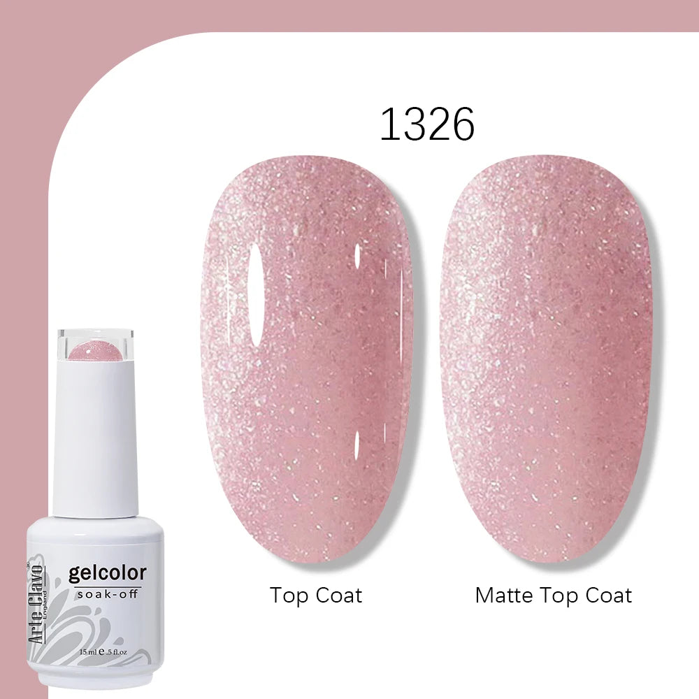Arte Clavo Gel Nail Polish 400 Colors15ml Semi Permanent Gel Varnish Base Top Coat Nail Art Manicure Soak Off LED UV Salon Gel