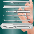 5/6PCS Professional Stainless Steel Ingrown Toenail Clipper Set -Precision Podiatry Tools for Dead Skin Trimming & Pedicure Care