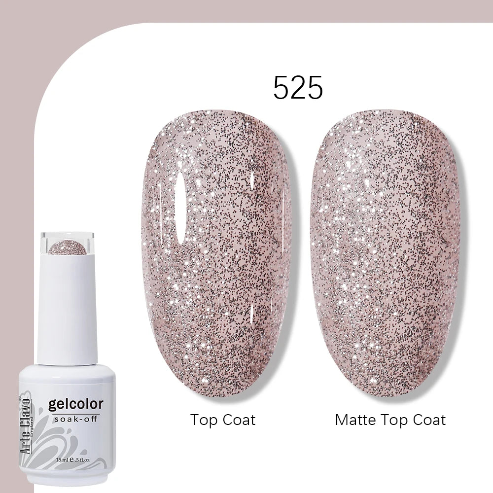 Arte Clavo Gel Nail Polish 400 Colors15ml Semi Permanent Gel Varnish Base Top Coat Nail Art Manicure Soak Off LED UV Salon Gel