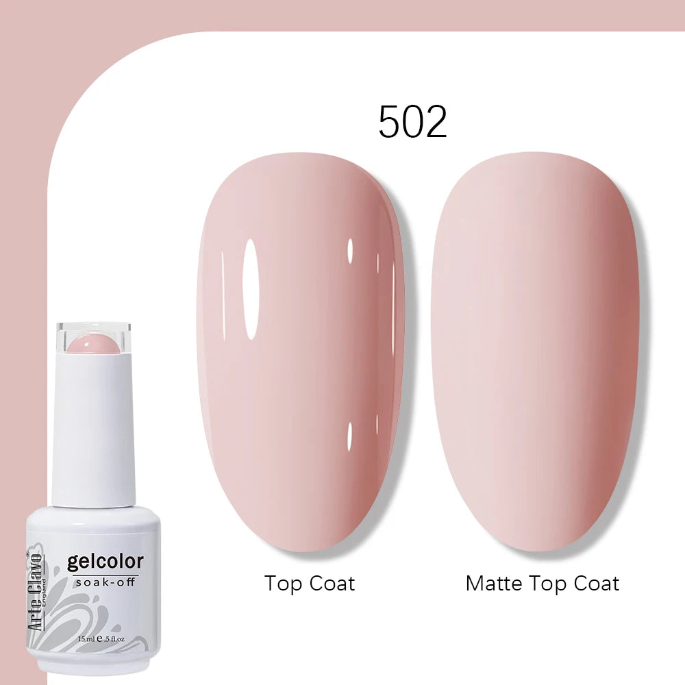 Arte Clavo Gel Nail Polish 400 Colors15ml Semi Permanent Gel Varnish Base Top Coat Nail Art Manicure Soak Off LED UV Salon Gel