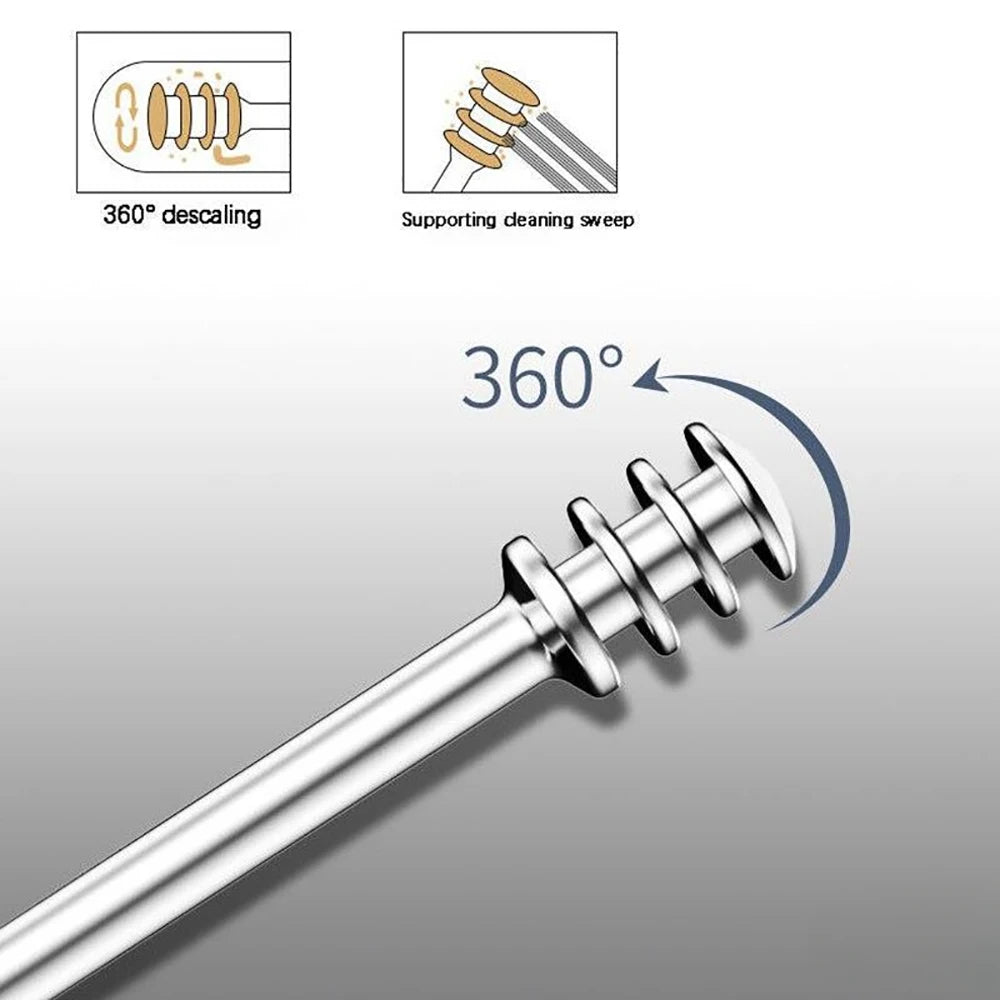 Ear Cleaner 6Pcs/Set Earpick Ear Wax Remover Ear Spoon Curette Ear Cleaning Spiral Earpick Easy Earwax Removal Ear Care Gadget