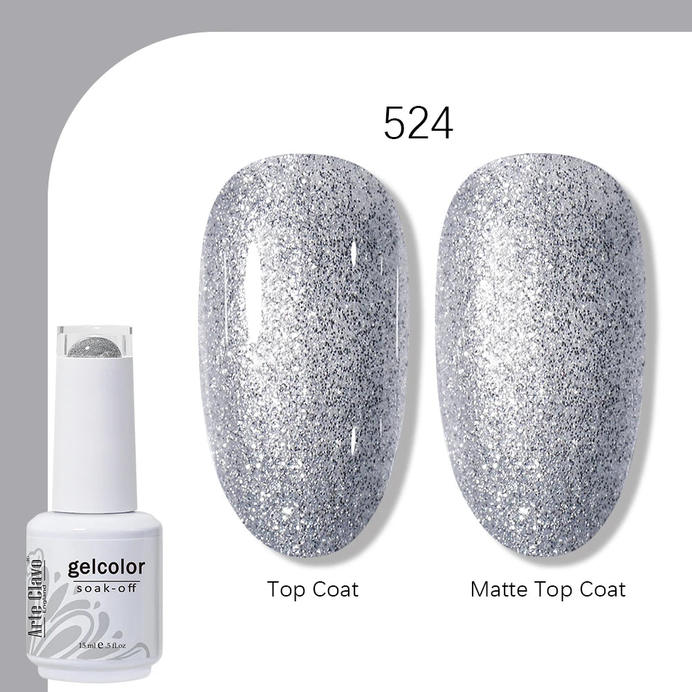 Arte Clavo Gel Nail Polish 400 Colors15ml Semi Permanent Gel Varnish Base Top Coat Nail Art Manicure Soak Off LED UV Salon Gel