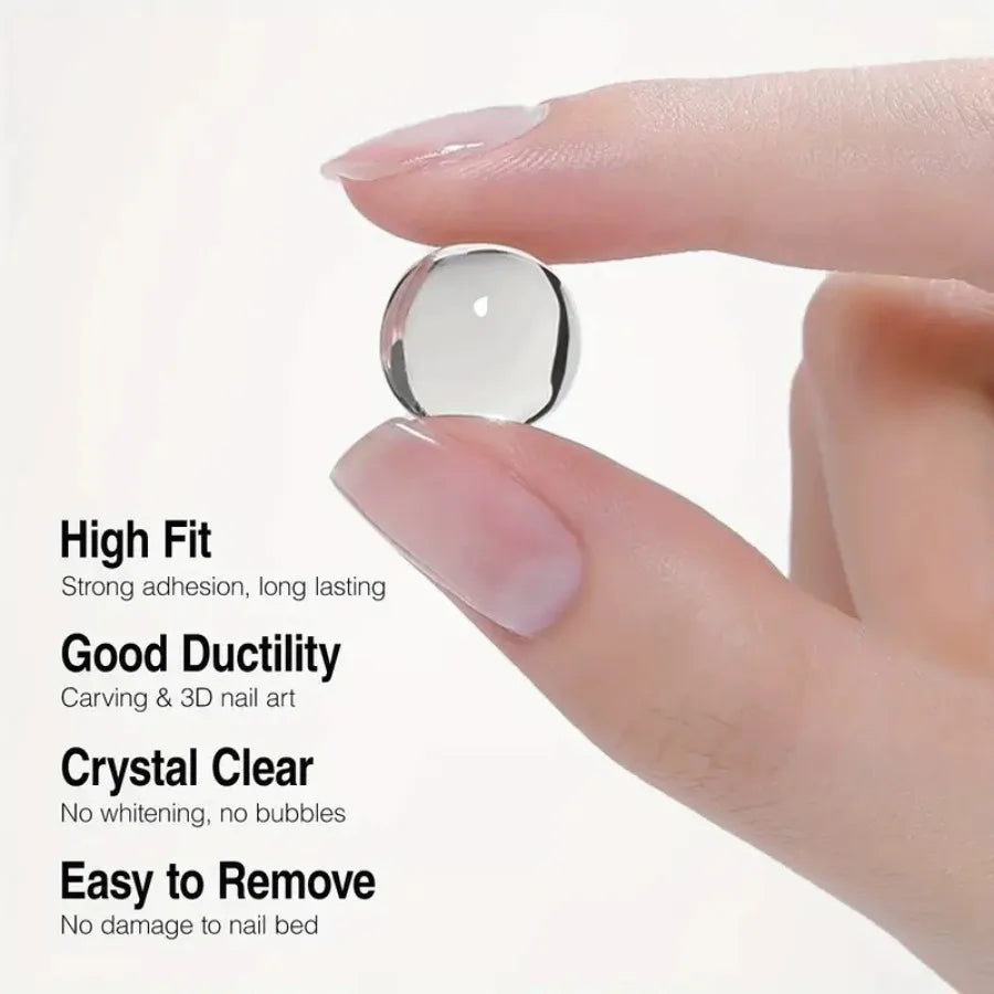 5ml 3D Clear Nail Gel and Nail Art Mirror Powder Create metallic three-dimensional nail art 3D Painting Gel